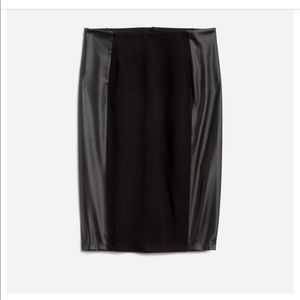 Liverpool Faux Leather Bias Skirt